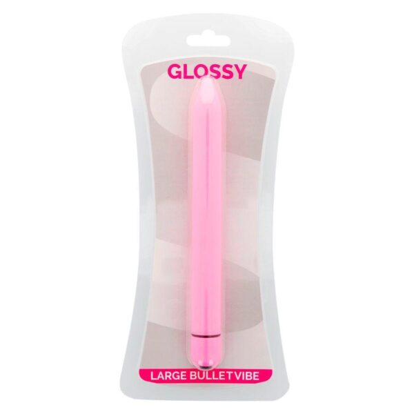 Glossy Slim Bullet Vibrator - Ljusrosa 16,5cm Ø1,8cm Vattentålig