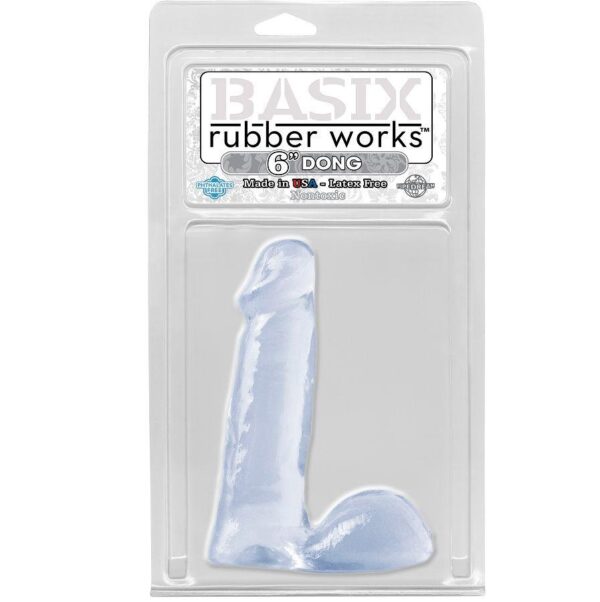 Pipedream Basix Rubber Works Dildo - Ljusblå 15cm Ø3,5cm