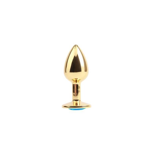 Chisa Golden Anal Plug - Blå Juvel 7,1cm Ø2,8cm Analplugg