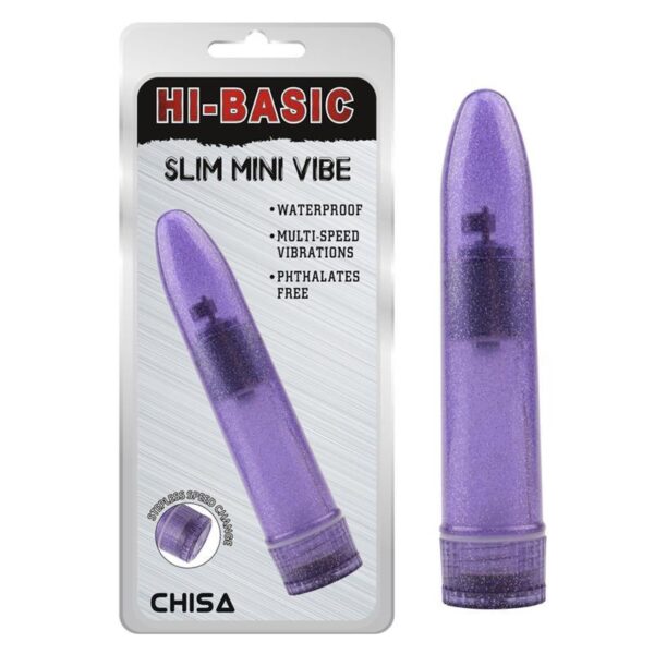 Chisa Slim Mini Vibrator - Lila - Multispeed Vattentålig