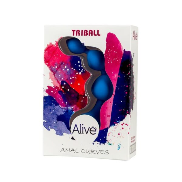 Alive Triball Analkedja - Blå 15cm