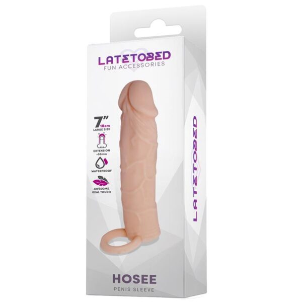 LateToBed Hosee Penisförlängare +50mm - Natur Penisöverdrag