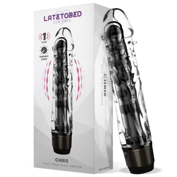LateToBed Chris Vibrator - Svart 16,5cm - Vattentålig