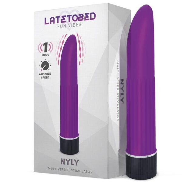 LateToBed Nyly Multispeed Vibrator - Lila 13,5cm Ø2,5cm