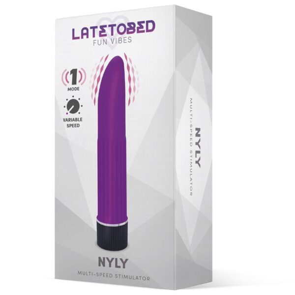 LateToBed Nyly Multispeed Vibrator - Lila 13,5cm Ø2,5cm