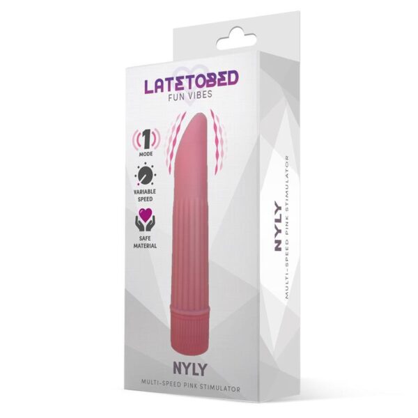 LateToBed Nyly Multispeed Vibrator - Rosa 13,5cm Ø2,5cm