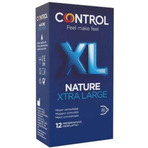 12-Pack Control Nature XL Kondomer - Extra Stora Kondomer