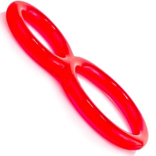 Ofinity Penis Och Testikelring - Röd Ø2,7cm / Ø4,0cm