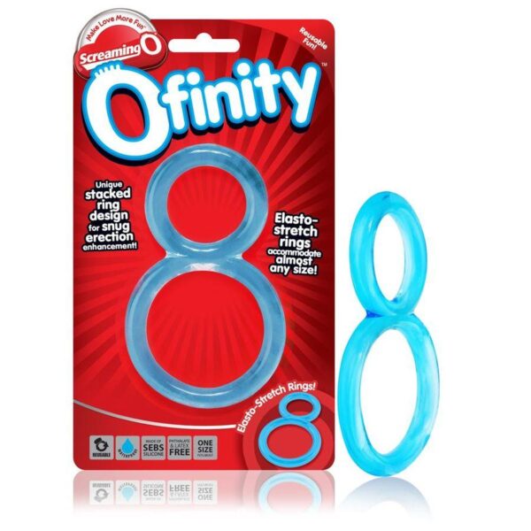 Ofinity Penis Och Testikelring - Blå Ø2,7cm / Ø4,0cm