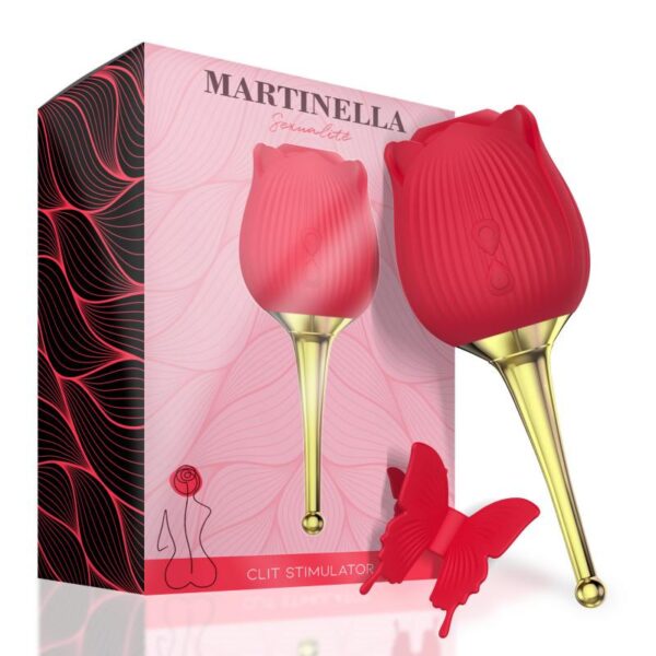 Martinella Clitoris Stimulator With Hot Red Point Vibrator - Röd