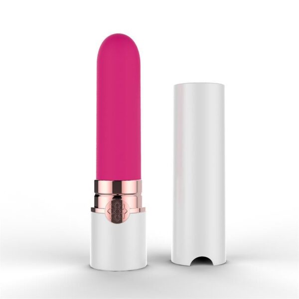 Sexy Lips Smack Lipstick Vibrator - Vit / Rosa Laddbar USB