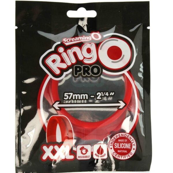 RingO Pro XXL Penis Och Testikelring 57 mm Röd