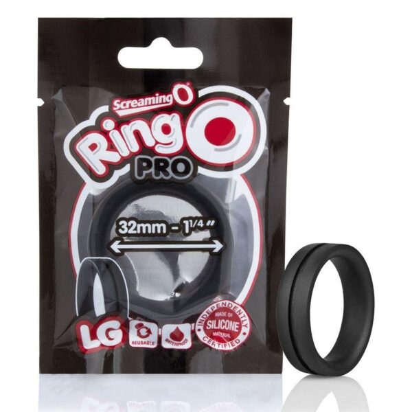 RingO Pro LG Penisring Svart 32 mm