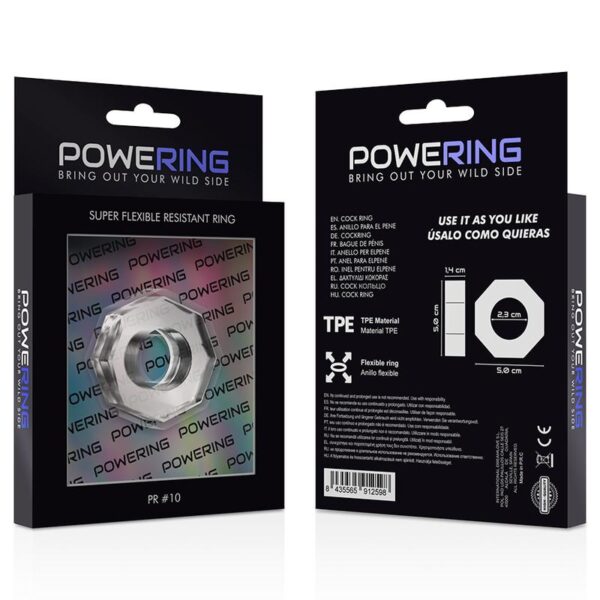 POWERING PR10 Penisring - Klar Ø2,3cm Flexibel & Resistent