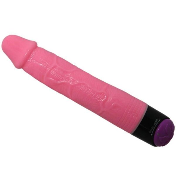 Colorful Sex Realistisk Vibrator Rosa - 23,3cm Ø3,8cm Multispeed