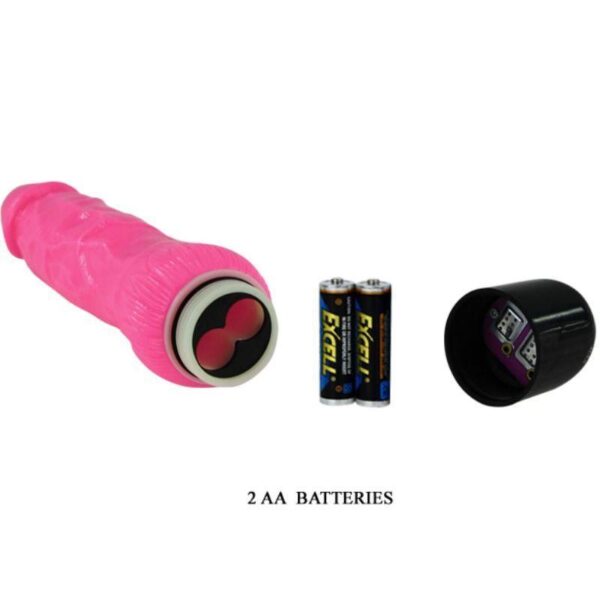 Colorful Sex Realistisk Vibrator - Rosa 24cm Ø3,7cm Multispeed