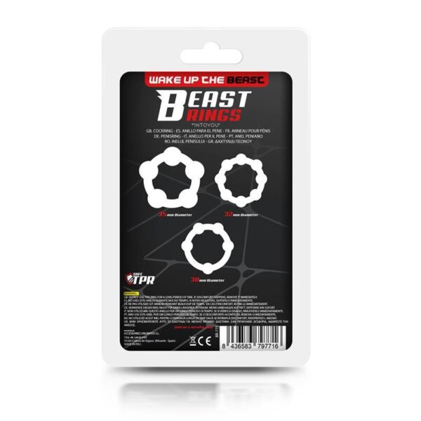 Beast Rings Penisringar 3-Pack Svart
